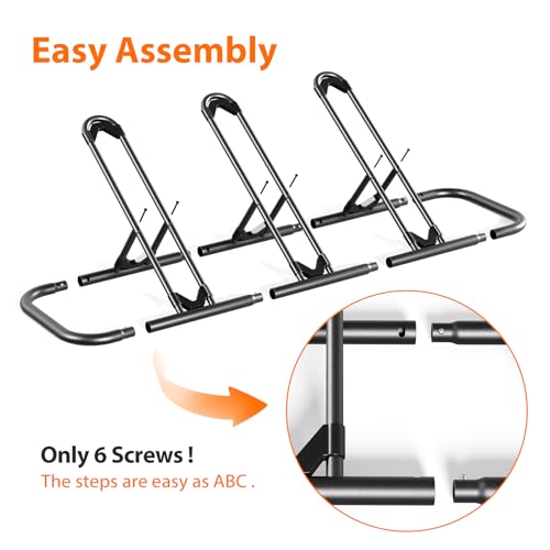 image for Mr IRONSTONE Bike Rack, Floor Storage Stand for Garage, Indoor/Outdoor