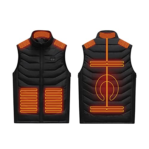 Zicac Gilet Chauffant Femmes Hommes Gilet Chauffant électrique USB Lavable Veste Gilet Chauffé pour Activités de Plein Air Chasse Randonnée en Ski Pêche Camping (S/M) Cover