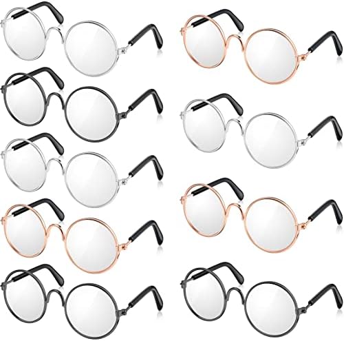 Toy Spectacles Amazon.com: 9 Pairs Mini Dolls Glasses - Metal Wire Rim, Clear Lens ...