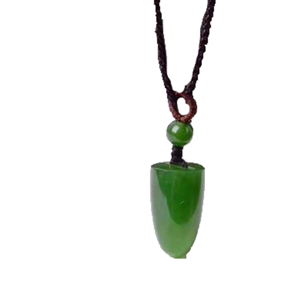 Pendentif en jade naturel de Russie authentique et sculpté main pour homme et femme