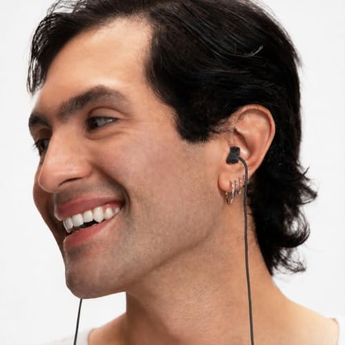 Eargasm Blackout Connector Cord for Earplugs - Protect Earplugs with Flexible Black Silicone Around Neck Lanyard String for Easy Wearing and Removal - Compatible with High Fidelity, Smaller Ears - 3