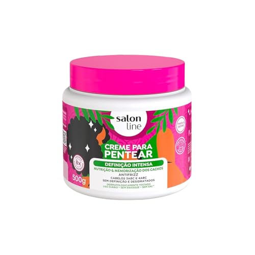 Salon Line, Creme para Pentear, Definição Intensa - Para Cabelos Cacheados e Crespos, 500g