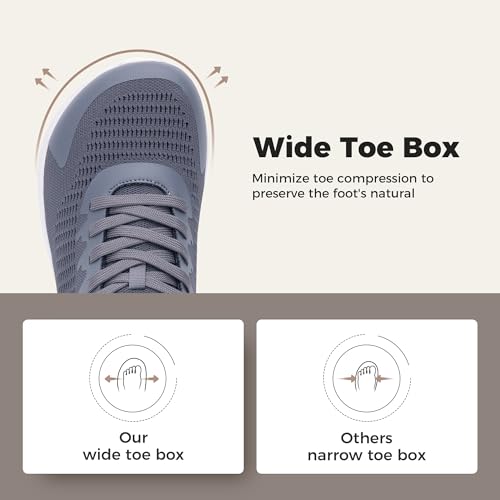 MEHOTO Men's Wide Walking Shoes | Tennis Minimalist Sneakers | Zero Drop Sole US 7-122