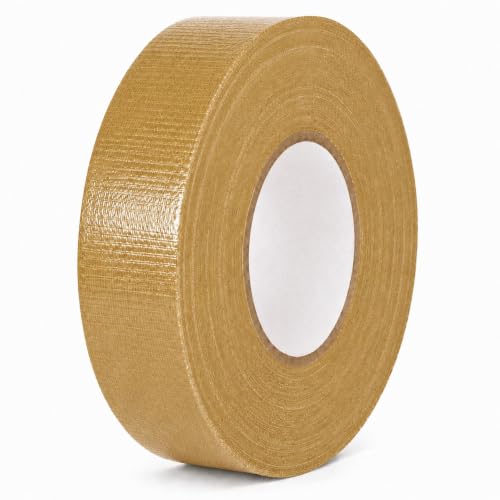 Image of GGR Supplies CDT-36 Tan Beige Cloth Duct Tape, 1.5 Inch x 60 Yards | Industrial Grade; Waterproof and UV Resistant; Clean Removal With No Sticky Residue; Repairs, Packaging, Bundling and Sealing