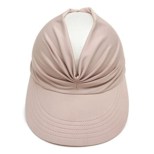 Sun Hat Women Sun Beach Visor Cap Uv Protection With Wide Brim For Sports Beach Golf Hiking (Beige/Pink) #TOP1