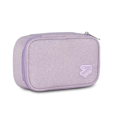 Sac d'école rond Seven lilas : fini le désordre avec sa poche zippée interne