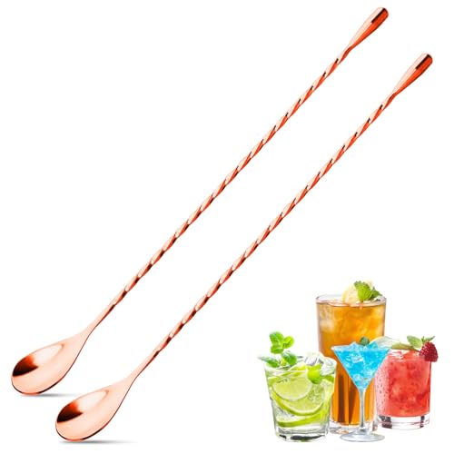 2 Pcs 12 Inches Bar Spoon, Long Handle Mixing Stirrers for Drink,...