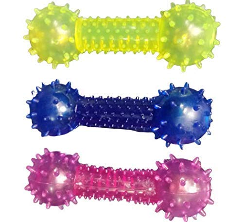 Furrytail Dumbbell Shaped Non-Toxic Rubber Chew Toy for Dogs & Puppies (Color May Vary) - Pack of 1 (B0CGM744PL) Amazon Price History, Amazon Price Tracker