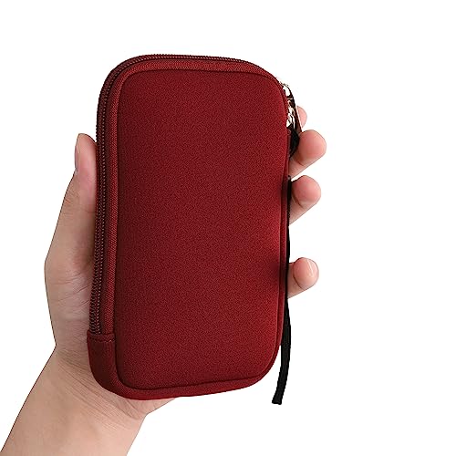 Image of kwmobile Carrying Case Compatible with Nintendo 3DS XL - Neoprene Console Pouch with Zipper - Bordeaux