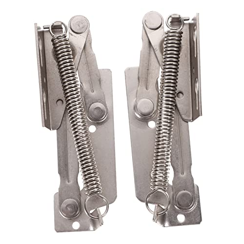 DIYEAH 1 Paio Cerniera a Molla Automatico Alzare e Alzare Le Cerniere Supporto Chiusura Bloccaggio Cerniera Di Sostegno Cerniere Incassate Acciaio Nichelato Silver