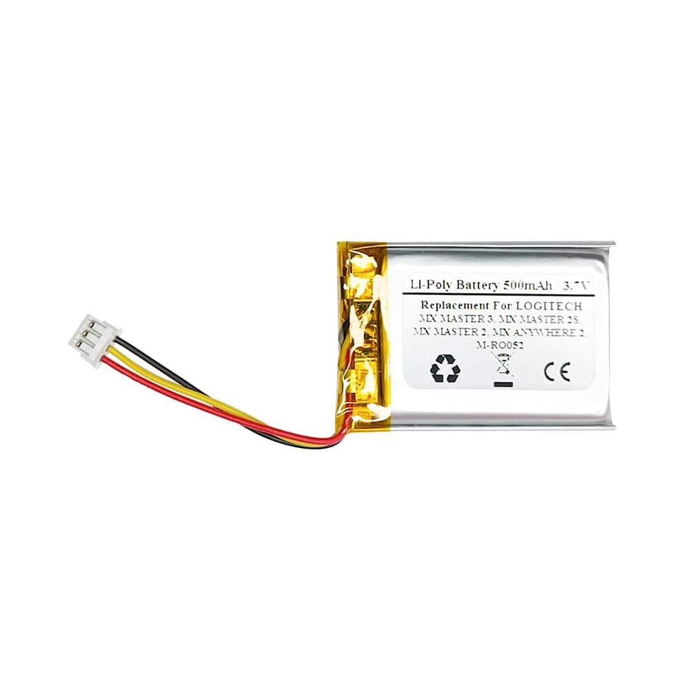 Replacement Battery for Logitec h MX Master 3, MX Master 2S, MX Master 2, MX Anywhere 2, M-RO052, 533-000120, 533-000121, AHB303450, L/N: 1412