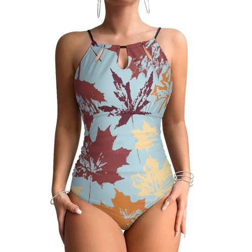 Maillot de bain plage feuille d'érable monokini une pièce pour vos vacances d'été
