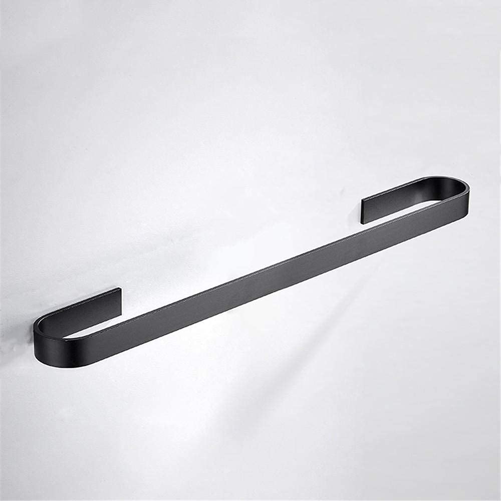 Porte-serviettes étanche rustproof noir de 55cm à 60cm avec fixation renforcée