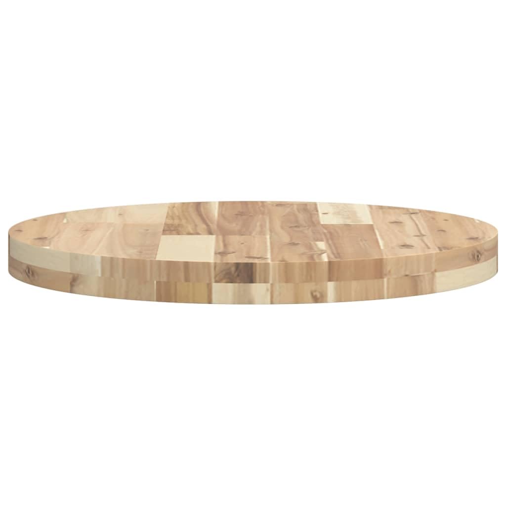 Piano da tavolo rotondo, diametro 50 x 4 cm, in legno massiccio di acacia, per tavolo da pranzo, piano di lavoro, mobili fai da te, accessorio per costruire e ristrutturare