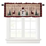 Photo Gallery surwin tenda corta per finestra piccola, bistrot cafe da cucina natale rosso - decorazione per camera da letto, soggiorno, balcone (137x45cm, venatura del legno) Photo Gallery surwin tenda corta per finestra piccola, bistrot cafe da cucina natale rosso - decorazione per camera da letto, soggiorno, balcone (137x45cm, venatura del legno)