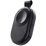 PZOZ Portable Apple Watch Wireless Travel Charger, 1200mAh Power Bank iWatch Fast Charging with Keychain, Adapter Compatible with i Watch Series Ultra 9 8 7 6 5 4 3 2 SE (Black)