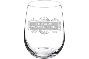 Wine Glass Goblet I Myself Am Strange & Unusual Skulls Gift