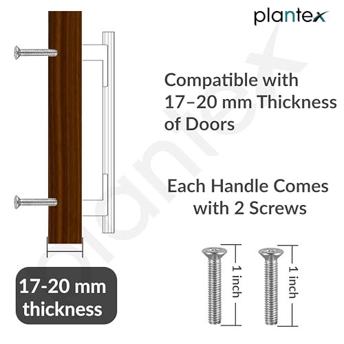 Image of Plantex Cabinet Handle /Kitchen Cabinet Door Handle /Wardrobe /450 mm Cupboard Handle /Door Pull-Push Handle for Home /Office - Pack of 2 (Black)