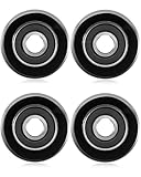 4Pcs Roller Wheels Fit for Aero Pilates Reformers, 32 x 12mm Black Replacement wheel, 8mm Shaft High Performance Cylindrical Design