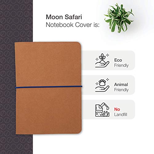 Reusable Notebook Cover & Rocketbook Cover for Everlast, Fusion, Wave, Moleskin and More - Brown, A4/Letter Size