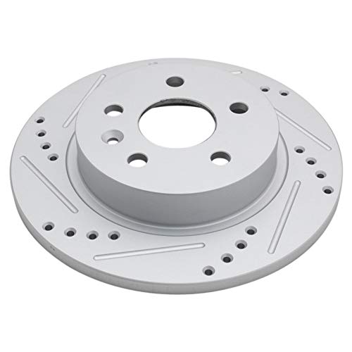 Image of TRQ Performance Rear Brake Pad and Rotor Set Ceramic G Coated Slotted Drilled Rotors Compatible with 2018-2021 Buick Encore Chevrolet Trax