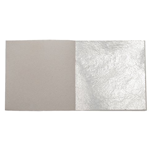 50 Hojas Pan de Plata Auténtico Transferible 50 X 50mm