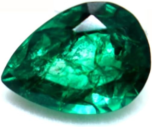7.7CT Natural Colombian Emerald Gemstone – Certified Pear-Shaped Faceted Loose Stone for High-End Jewelry Making