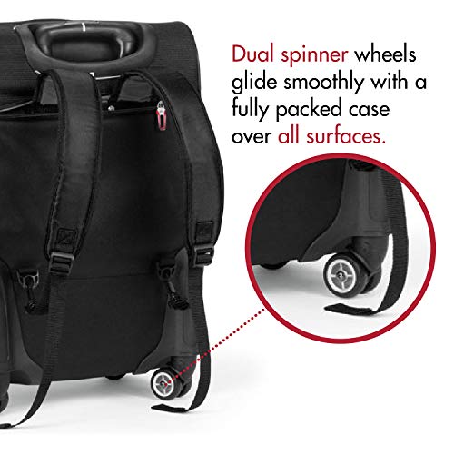 High Sierra AT7 Softside Luggage with Spinner Wheels, Black, Carry-On 22-Inch