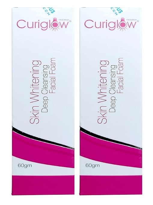 New Curiglow Skin Whitening Facial Foam Face Wash (Pack of 2 * 60gm)-image-15