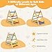 GLACER Triangle Climber, Kids Wooden Climbing Triangle Ladder, 3 Levels Climbing Difficulty, Indoor Climbing Toys for Playground, Kids Climber Ladder Equipment, Play Gym Set Boys Girls Gift