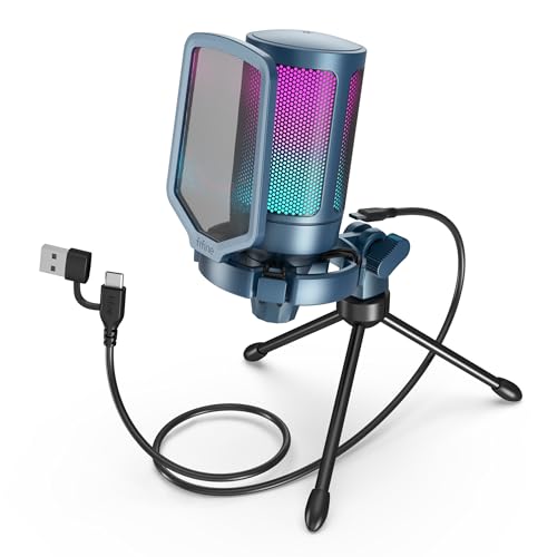Amazon.co.jp: FIFINE USB コンデンサーマイク RGBライティング