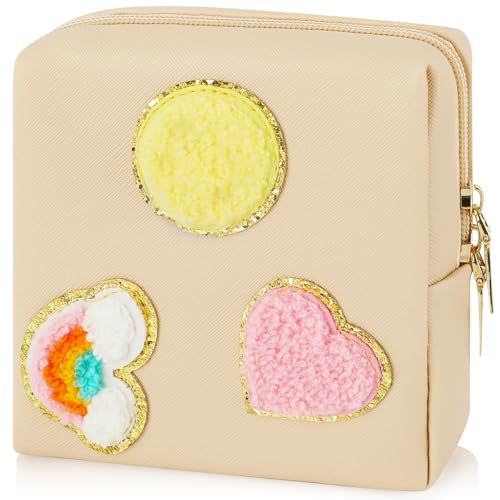 Image of airogym Period Bag for Women, Sanitary Napkin Storage Bag, Functional PU Leather Sanitary Pad Bags for Panty Liners, Tampons, Menstrual Cup Pouches, Sanitary Pads Organizer