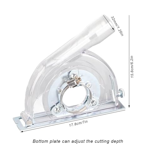 Cubierta antipolvo for amoladora angular de 100 y 125 mm con adaptador para disco de sierra 6