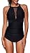 Produktbild Socluer Badeanzug Schwimmanzug Damen Figurformender One Piece High Neck Bademode Strandmode