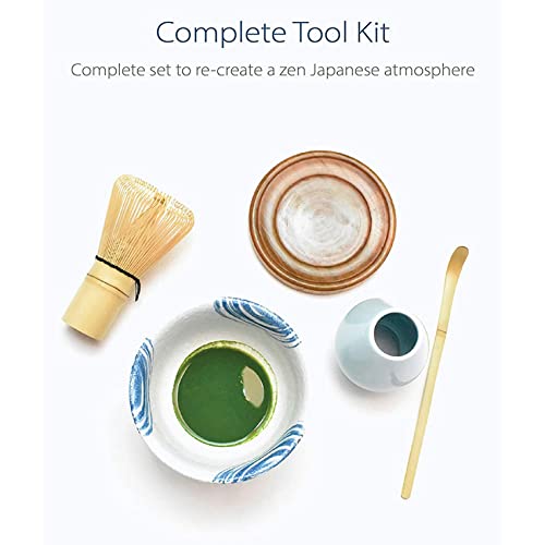 Fouet à Matcha en bambou 100 broches service à thé traditionnel avec cuillère doseuse