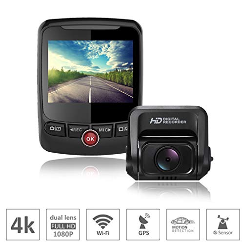 SZKJ T690 Mini caméra de tableau de bord 4 K cachée DVR double canal Full HD 1080p + 1080p avant et arrière avec ADAS GPS grand angle WDR WiFi vision nocturne moniteur de stationnement Cover