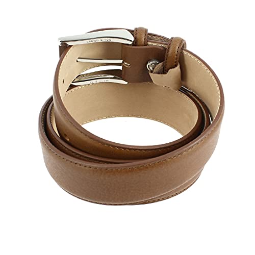 Ceinture classiques cuir véritable Robert Charles marron camel uni - 3