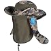 VIFINE Sun Cap Fishing Hat for Men Women, Sun Hat Wide Brim, Sun Protection with Removable Neck Flap, Face Cover Mask, Military Boonie Hat for Outdoor Sports & Travel