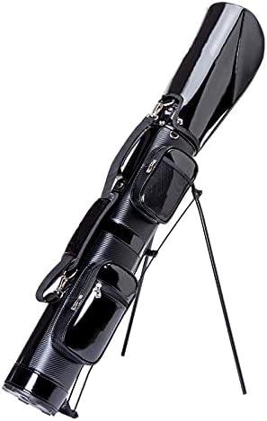 Large-Capacity Leather Golf Stand Bag Lightweight and Portable Golf Sunday Bag Black Club Bag