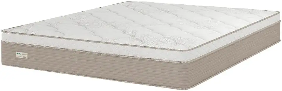 Umaflex Colchão King Size Milão com Euro Pillow e Molas Ensacadas, Bege/Branco, 30x193x203 cm, Suporta até 120kg