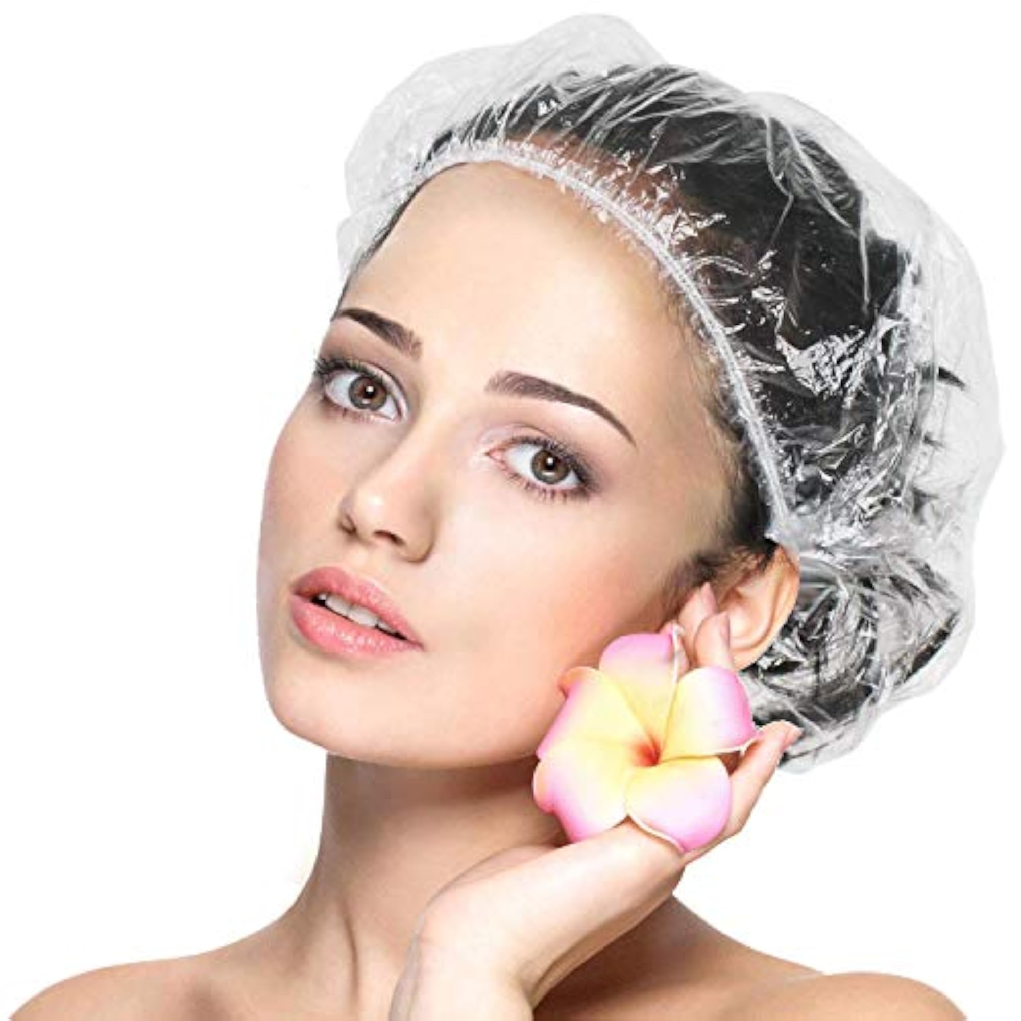 Reusable Waterproof Shower Cap Pack of 100 for Men & Women