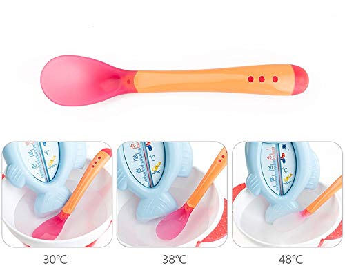 Image of MUMMAMIA Baby Spill-Proof Suction Bowl with Snap-in Temperature-Sensitive Spoon (350ml) (Blue)