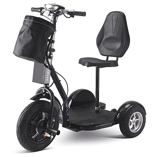 MotoTec Electric Trike 48v 1000w Lithium, Black, Large