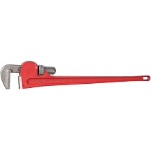 ZeHuoGe Pipe Wrench, Heavy-Duty Adjustable Straight Pipe Wrench, Reliable & Durable Cast Steel for Long-Lasting Pipe Maintenance 48 Inch
