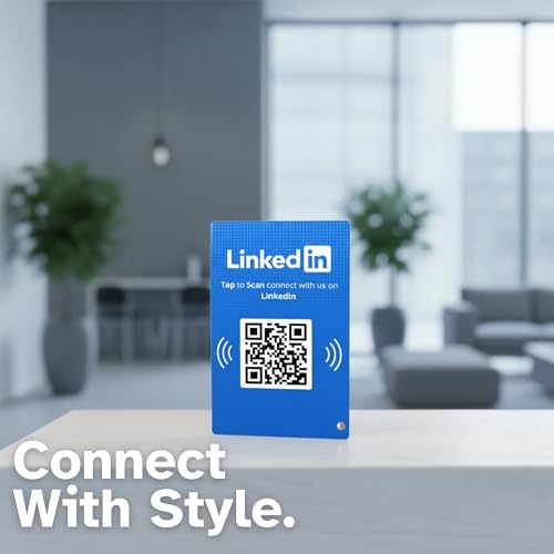 LinkedIn Standee, 4x6 Inch Acrylic Desk Display by tinydabba - 3