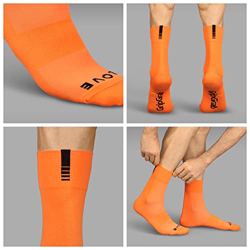 Image of GripGrab Lightweight SL Summer Cycling Socks - 2 Lengths, Road & Gravel | Breathable Coolmax mesh, stretch arch support, short ~3.5 in or tall ~6 in cuff - road, MTB, gravel & indoor biking