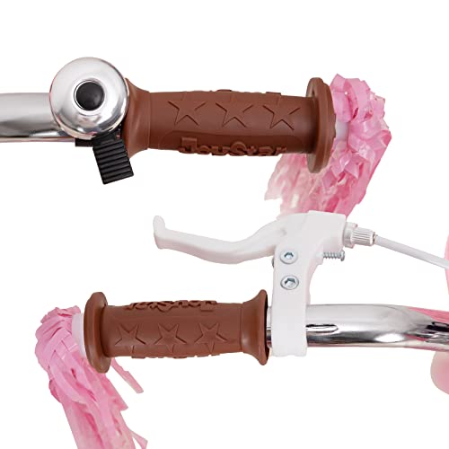 Miniatura 8 de Joystar Bicicleta Infantil De 14 Pulgadas Para Niñas De 3 A 5 Años Con Estabilizadores, Bicicleta Para Niñas Con Cesta Y Serpentinas Y Asiento Para Muñecas, Azul