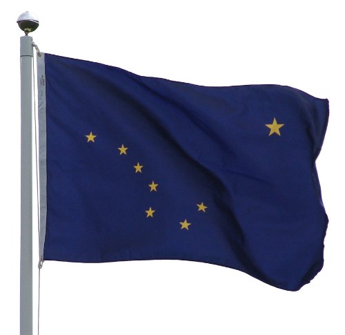 Tiendas Online de Alaska Bandera de nylon con Pole Hem, 3 por 5 pies
