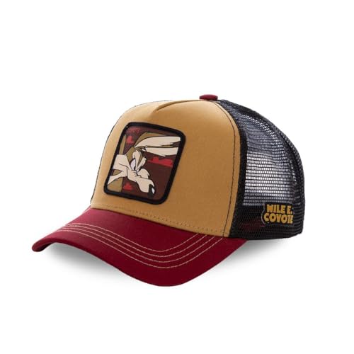 Snapback,con visiera Capslab Wile E. Coyote Trucker cap Looney Tunes Brown/Red - One-Size
