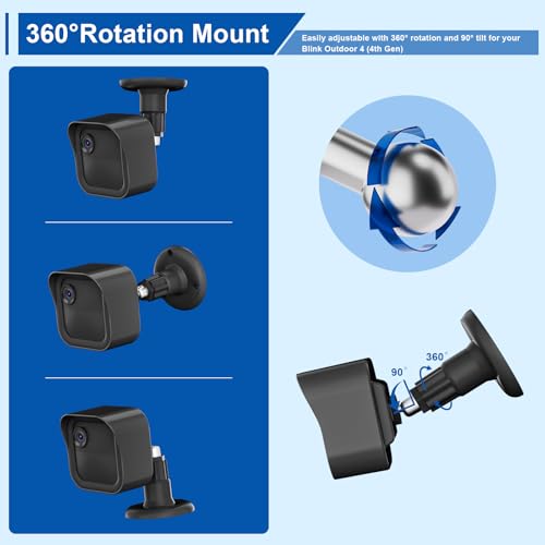 Image of Outdoor Camera Mount for Blink, (2-in-1Minimalist) Sync Module 2 Mount and 3Pack Weatherproof Protective Housing with 360 Degrees Adjustable Bracket for Blink Outdoor 4th&3rd Gen Cam System